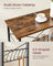 Serving Trolley - 3 Shelves with Hooks - Metal - Rustic Brown