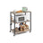 Kitchen Serving Trolley - 3 Shelves with Hooks - Metal - Heather Greige