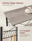 Kitchen Serving Trolley - 3 Shelves with Hooks - Metal - Heather Greige