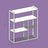 Kitchen Bakers Rack - Wood - Walnut Brown and White