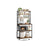 Baker's Rack - Wood - Rustic Brown - Multi-Tier with Power Outlet and Hooks