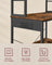 Baker's Rack - Wood - Rustic Brown - Multi-Tier with Power Outlet and Hooks