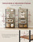 Baker's Rack - Wood - Rustic Brown - Multi-Tier with Power Outlet and Hooks