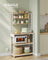 Baker's Rack - Wood - Rustic Brown - Multi-Tier with Power Outlet and Hooks