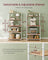 Baker's Rack - Wood - Rustic Brown - Multi-Tier with Power Outlet and Hooks