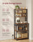 Baker's Rack - Wood - Rustic Brown - Kitchen Storage with Power Outlet and Hooks