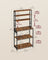 Baker's Rack - Wood - Rustic Brown - Kitchen Storage with Power Outlet and Hooks