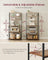 Baker's Rack - Wood - Rustic Brown - Kitchen Storage with Power Outlet and Hooks
