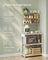 Baker's Rack - Wood - Rustic Brown - Kitchen Storage with Power Outlet and Hooks
