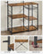 Baker's Rack - Wood - Rustic Brown - Kitchen Utility Storage with Wire Basket and S-Hooks