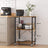 Baker's Rack - Metal - Rustic Brown - Mobile Serving Trolley with 3 Shelves and Hooks
