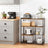 Baker's Rack - Metal - Rustic Brown - Includes 2 Mesh Baskets