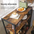 Baker's Rack - Metal - Rustic Brown - Includes 2 Mesh Baskets