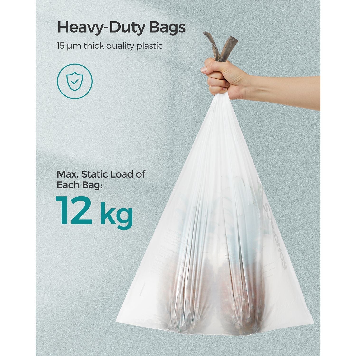 Bin Liners - Plastic - White - Drawstring