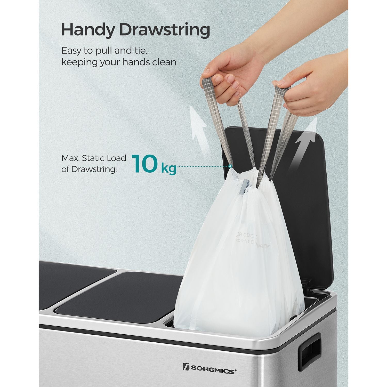 Bin Liners - Plastic - White - Drawstring
