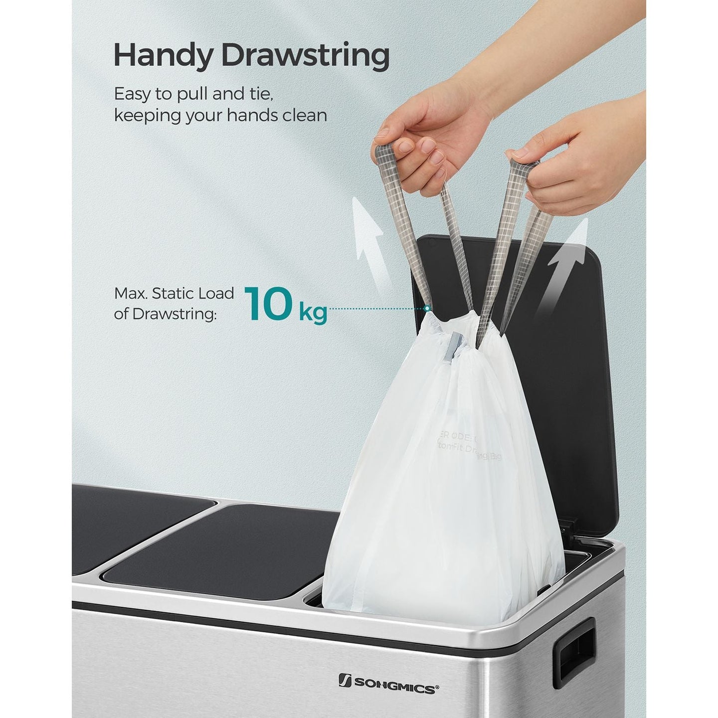 Bin Liners - Plastic - White - Drawstring