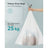 Drawstring Rubbish Bags - Plastic - White - 120 Pieces for 45-55L Bins