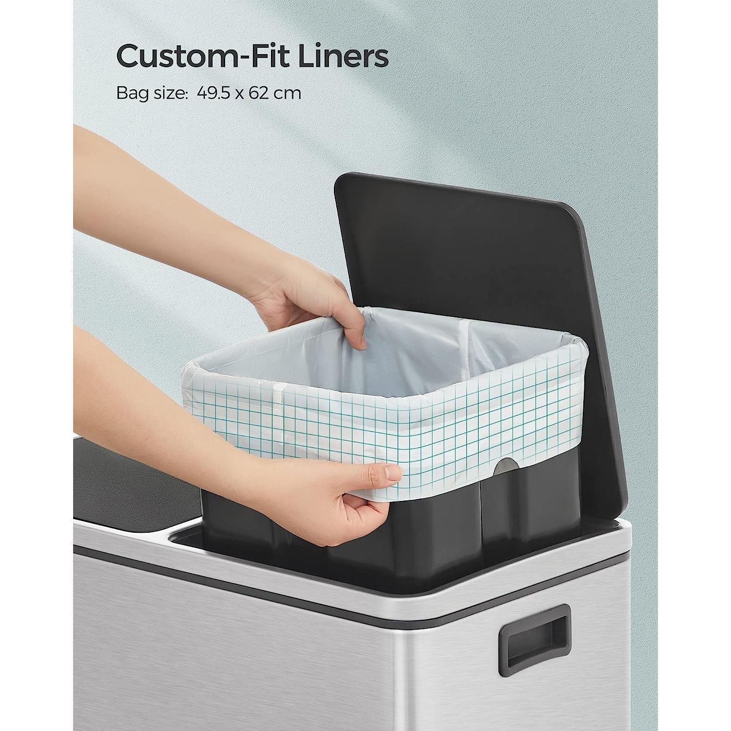 Bin Liners - Plastic - White - Drawstring for 25L Kitchen Bins
