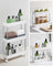 3-Tier Slide-Out Storage Trolley - Metal - White - Slim Rolling Cart with Hollow-Out Design