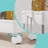 Extendable Kitchen Countertop Shelf - Metal - White - Slim Rolling Trolley with Wheels