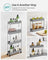 4-Tier Slim Rolling Cart - Plastic - Grey