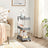 3-Tier Storage Trolley - Plastic - Grey - Rolling Wheels with Hooks