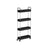Narrow Storage Cart - Metal - Black - 4-Tier with Handles and Wheels