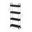 Narrow Storage Cart - Metal - Black - 4-Tier with Handles and Wheels