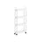 Narrow Storage Cart - Metal - White - 4-Tier with Wheels and Handles