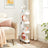 Narrow Storage Cart - Metal - White - 4-Tier with Wheels and Handles