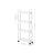Narrow Storage Cart - Metal - White - 4-Tier with Wheels and Handles