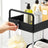 Storage Cart - Plastic - Black - 3-Tier with Wheels and Handles