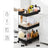 Storage Cart - Plastic - Black - 3-Tier with Wheels and Handles