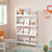 Wall-Mounted Bookshelf - Wood - White - Space-Saving Storage Solution for Kids' Room and Playroom