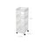 Rolling Kitchen Trolley - Plastic - White - 4 Tier with Casters for Utility and Organization