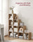 10-Cube Bookcase - Wood - Camel Brown - Open Compartments for Versatile Storage and Display