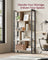 5-Tier Standing Bookshelf - Steel - Camel Brown - Large Storage Solution