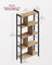 5-Tier Standing Bookshelf - Steel - Camel Brown - Large Storage Solution