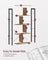5-Tier Standing Bookshelf - Steel - Camel Brown - Large Storage Solution