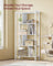 5-Tier Standing Bookshelf - Steel - Maple White - Stable Structure