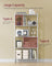 5-Tier Standing Bookshelf - Steel - Maple White - Stable Structure