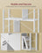 5-Tier Standing Bookshelf - Steel - Maple White - Stable Structure