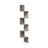 Floating Wall Shelf - 5-Tier Zigzag Design - Greige - Wooden