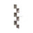 Floating Wall Shelf - 5-Tier Zigzag Design - Greige - Wooden