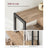 Large Bookcase - Steel - Rustic Brown and Black