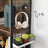 Bookcase - Steel - Rustic Brown and Black - 4 Tiers with S-Shaped Hooks for Storage