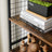 Bookcase - Steel - Rustic Brown and Black - 4 Tiers with S-Shaped Hooks for Storage