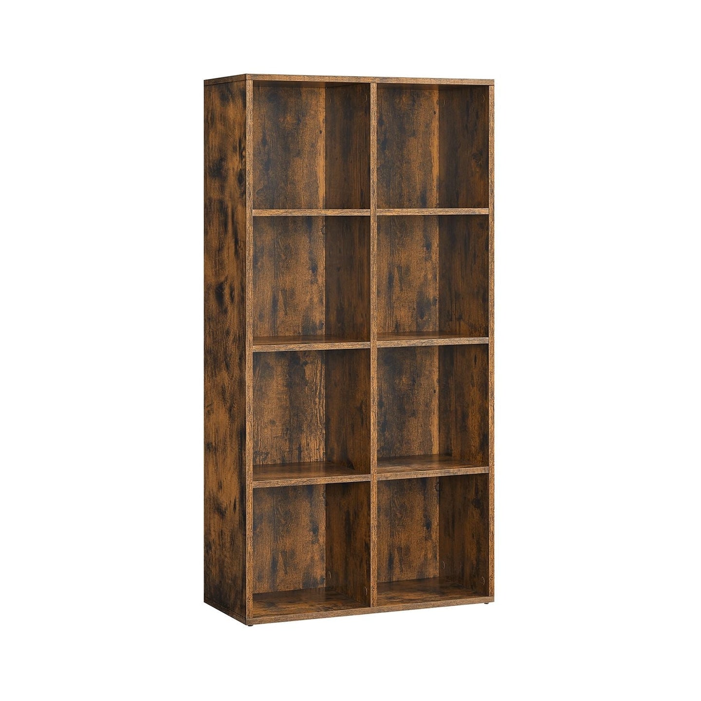 8-Cube Bookcase - Wood - Oak - Freestanding Storage Unit