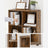 8-Cube Bookcase - Wood - Oak - Freestanding Storage Unit