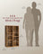 Wooden Bookcase - Oak - 5-Slot Design with Floor Standing Storage